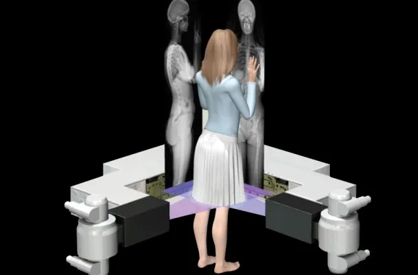 Illustration des deux faisceaux de rayons X